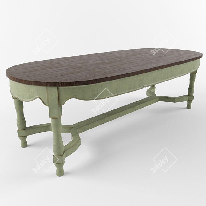 Elegant Dining Table - Unknown Manufacturer 3D model image 1