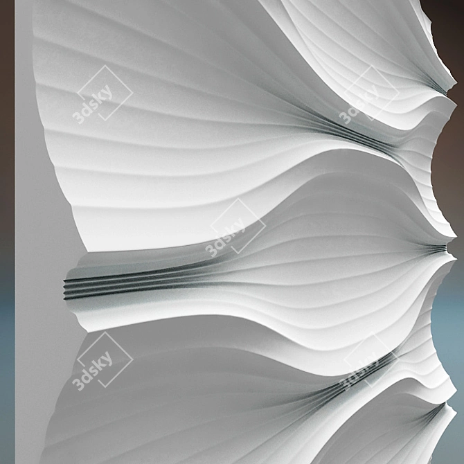 Elegant Blade Decorative Panels 3D model image 2