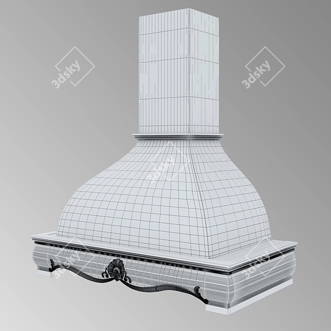 Classic Range Hood 3D model image 2