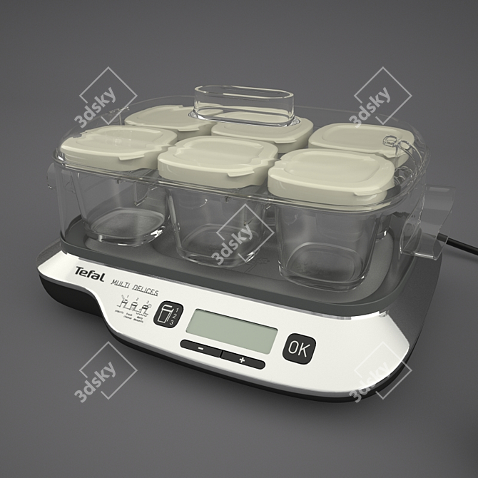 TEFAL YG654: Six-Cup Yogurt Maker 3D model image 2