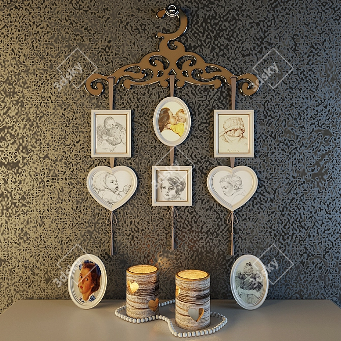 Whimsical Art Frames by Zhukov 3D model image 1