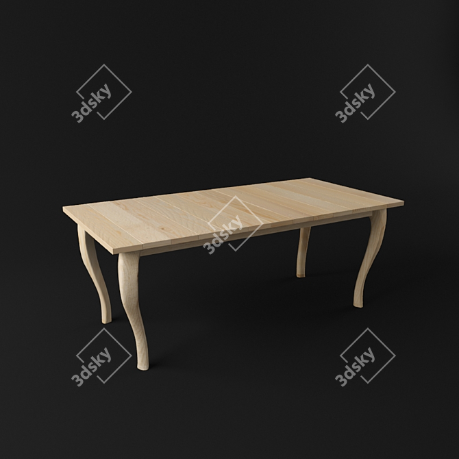 Sleek 200x100cm Dining Table 3D model image 1