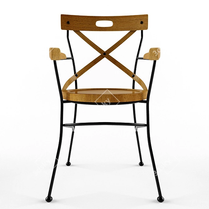 ErgoLux Chair: Comfortably Stylish Seating 3D model image 2