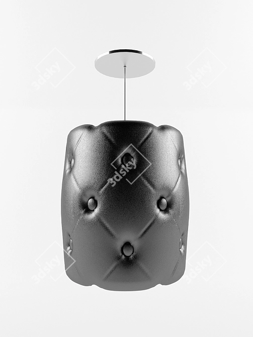 Bespoke Leather Pendant Light 3D model image 1