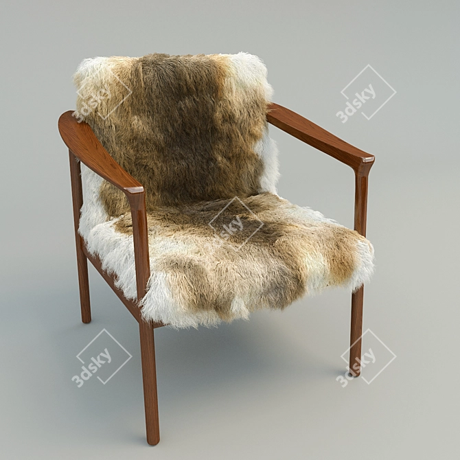 Cozy Lodge Armchair 3D model image 1