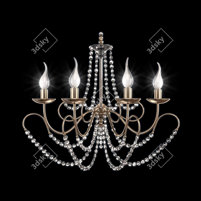 Sparkling Crystal Sconce 3D model image 1