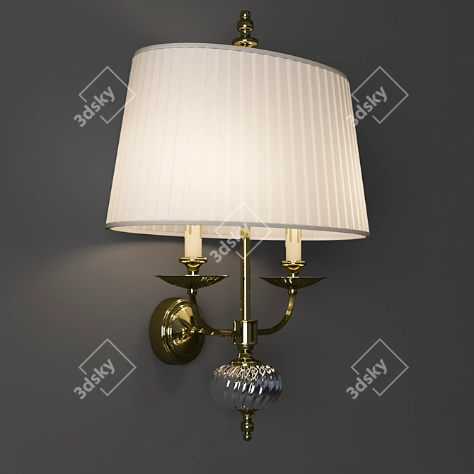 Exquisite Ascot Wall Sconce 3D model image 1