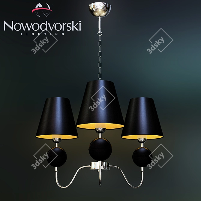 NATHALIE III BLACK Chandelier 3D model image 1