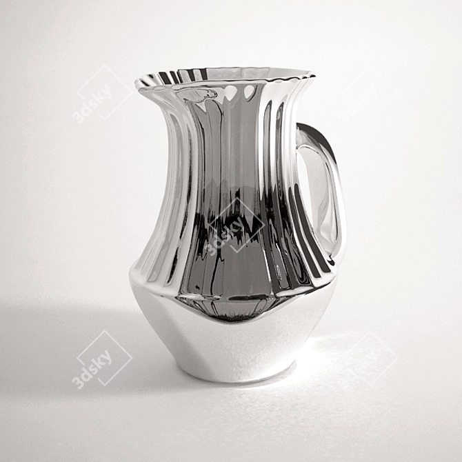 Elegant Glass Carafe 3D model image 1