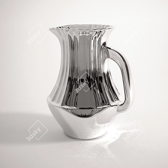 Elegant Glass Carafe 3D model image 2