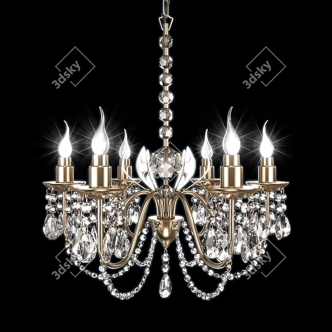 Elegant Gloria Chandelier 3D model image 1