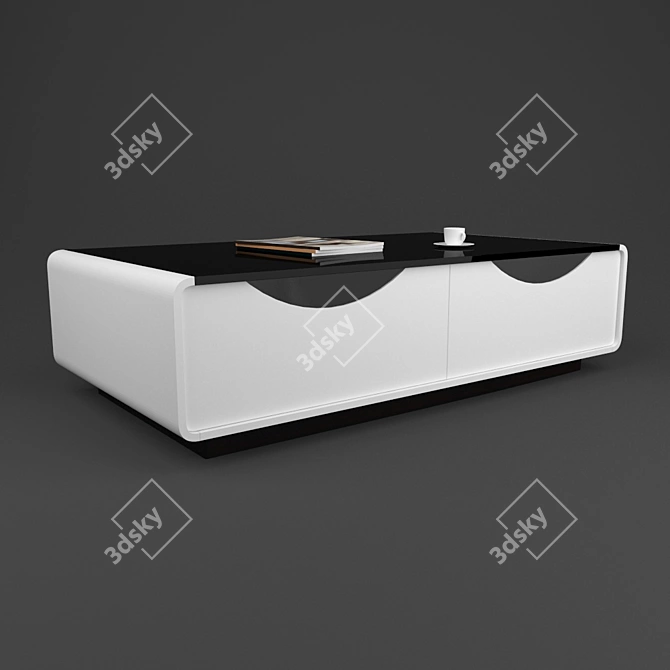 Modern Capri Coffee Table 3D model image 1