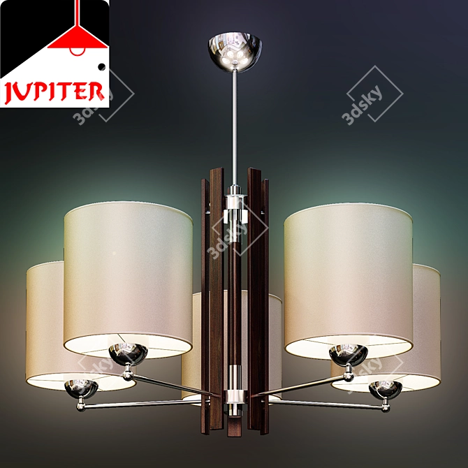 Elegant Jupiter Chandelier 3D model image 1