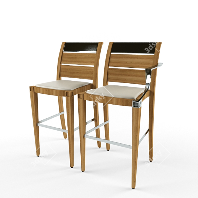 Sleek Tuck Bar Chair by Sutherland 3D model image 1