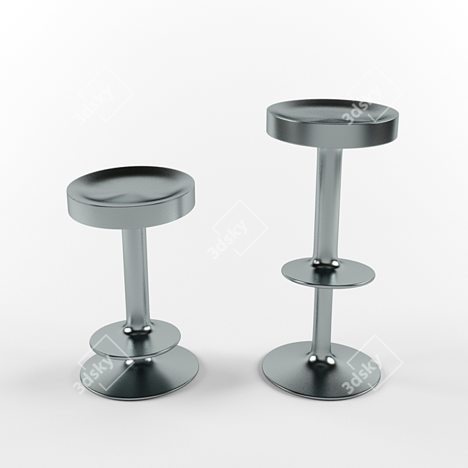 Sleek and Stylish Magic Stool 3D model image 1