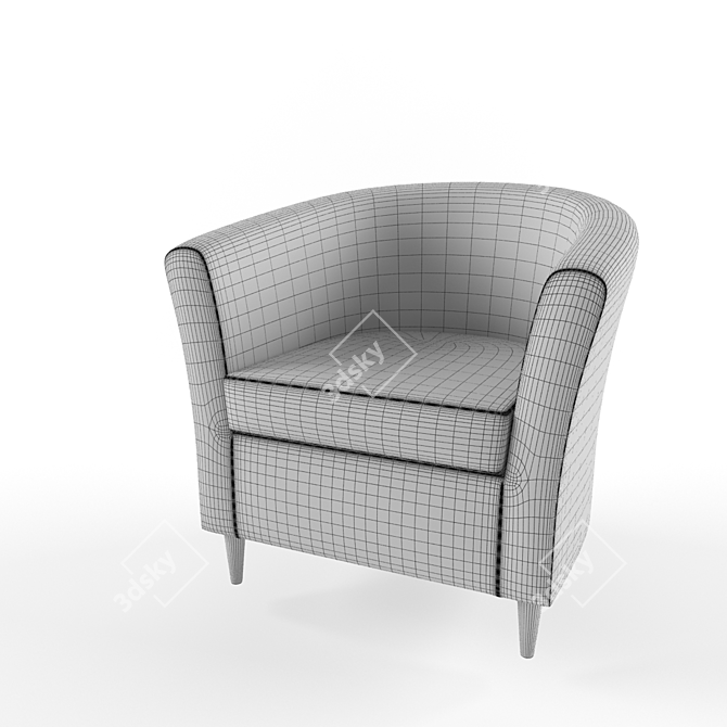 Cozy and Stylish: Ikea Tulsta Chair 3D model image 2