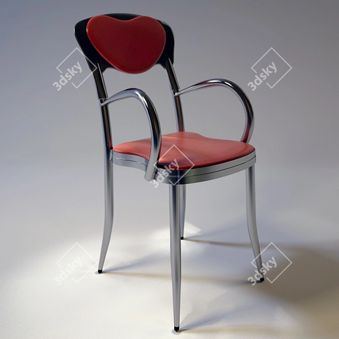 Sleek Cafe Chairs - Stylish and Space-Saving 3D model image 1
