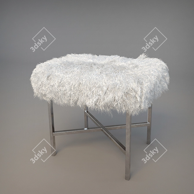 Furry Chic Cushion 3D model image 1