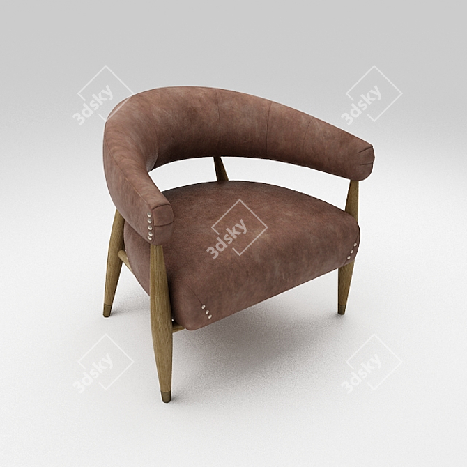 Modern Comfort Armchair 3D model image 1