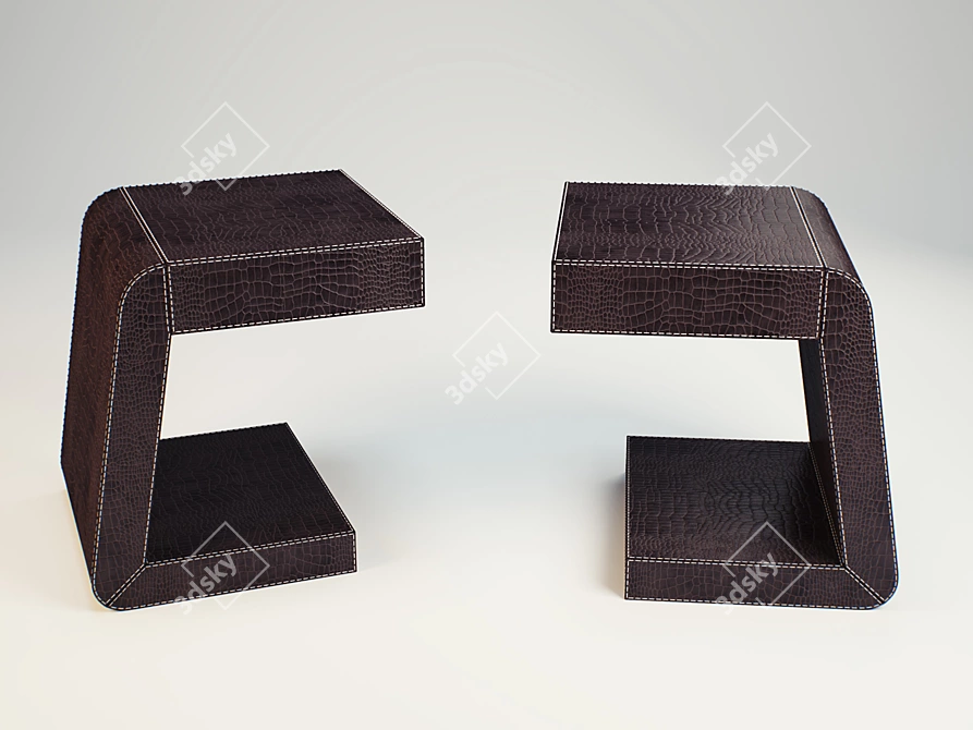 Rugiano Copertina Bronza 3083: Contemporary Bedside Elegance 3D model image 2