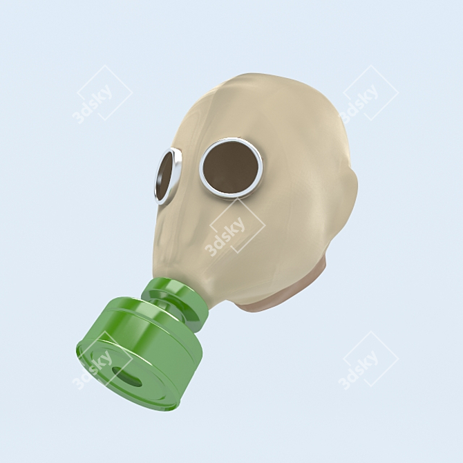 Gas Mask GP-5 3D model image 1
