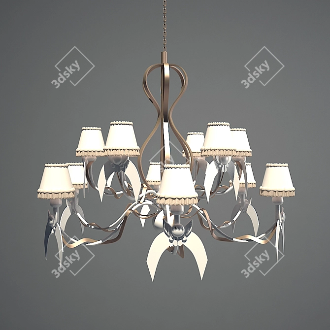 Elegant Eurolampart Chandelier 3D model image 1