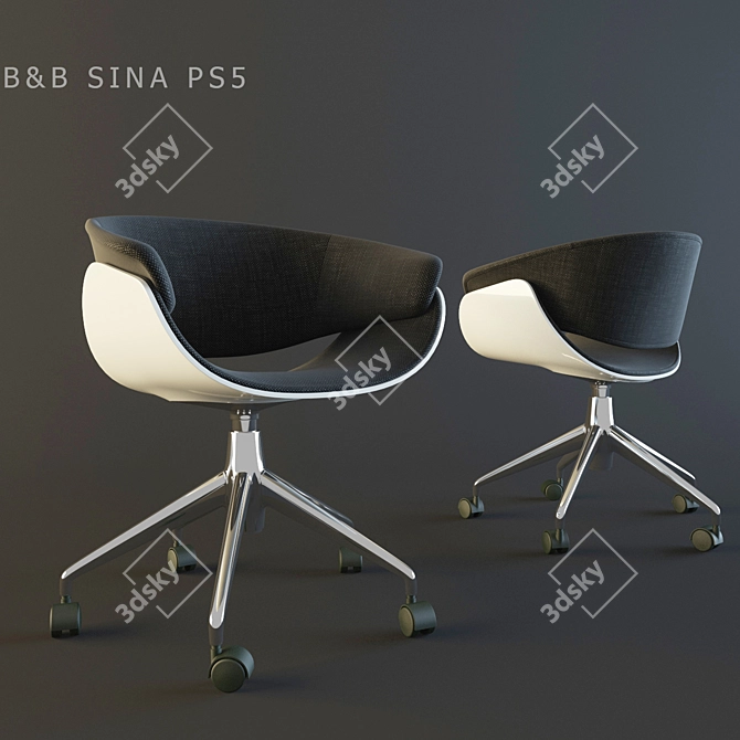 SINA PS5 Designer Chair by B&B Italia 3D model image 1