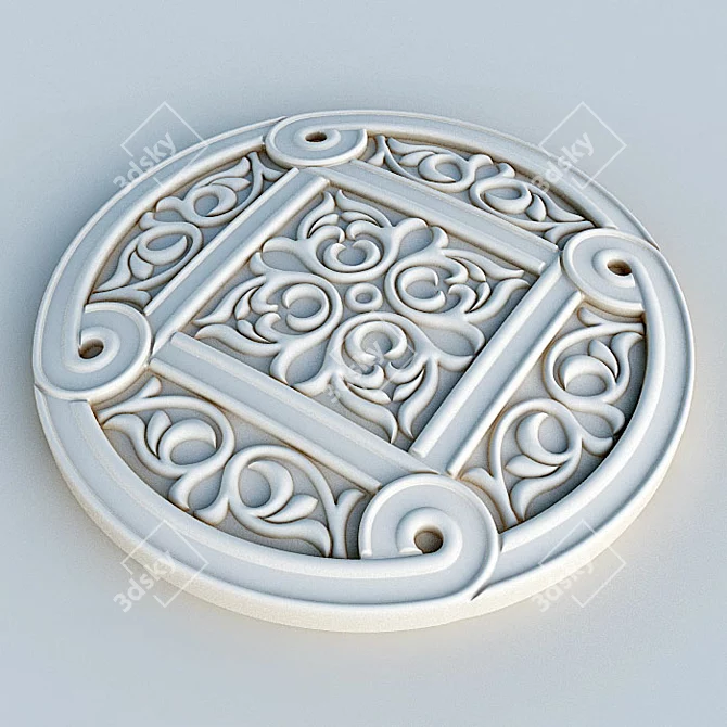 Precision CNC Cut Decorative Socket 3D model image 1