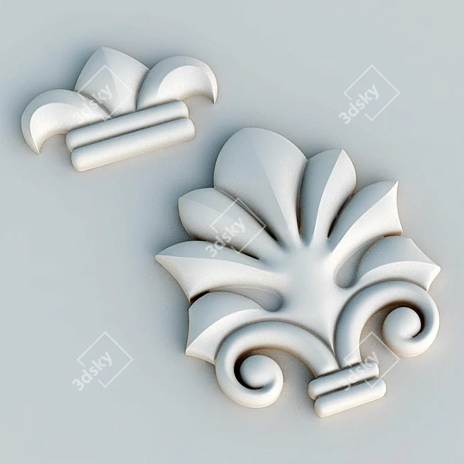 Precision CNC Decorative Elements 3D model image 1