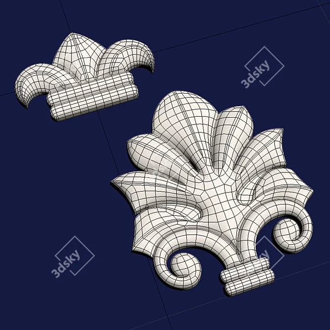 Precision CNC Decorative Elements 3D model image 2