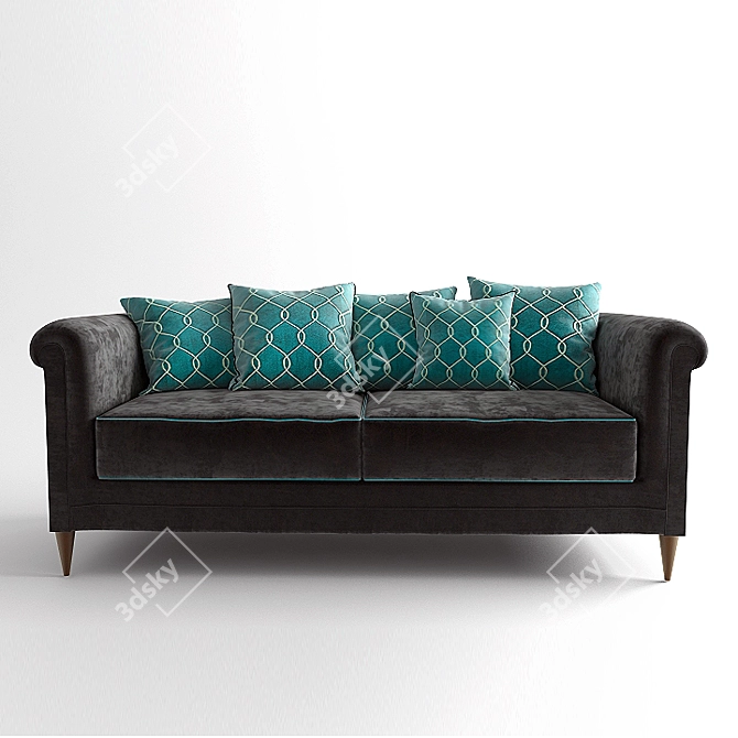 Elegance in Motion: De la Vega Sofa 3D model image 1