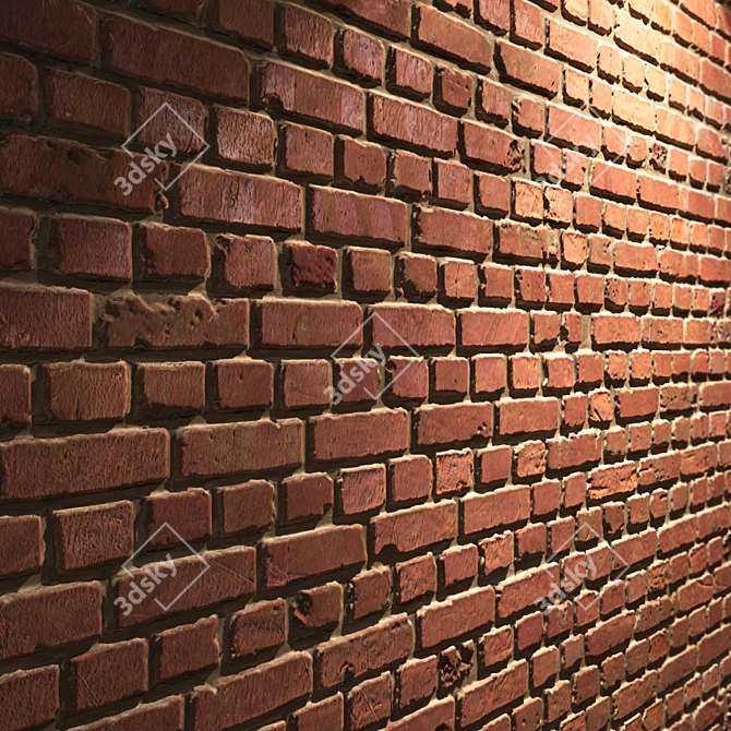 3D Brick Wall Texture 3D model image 1