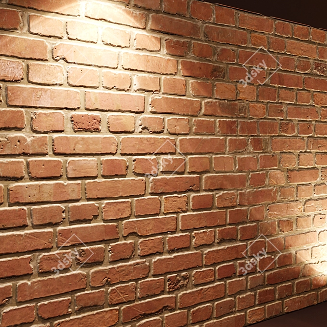 3D Brick Wall Texture 3D model image 2
