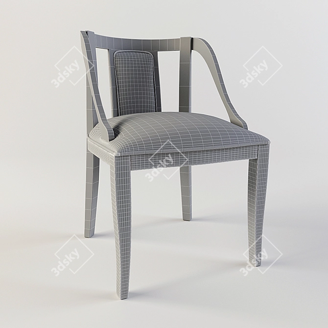 Elegant Vintage Chair 3D model image 2