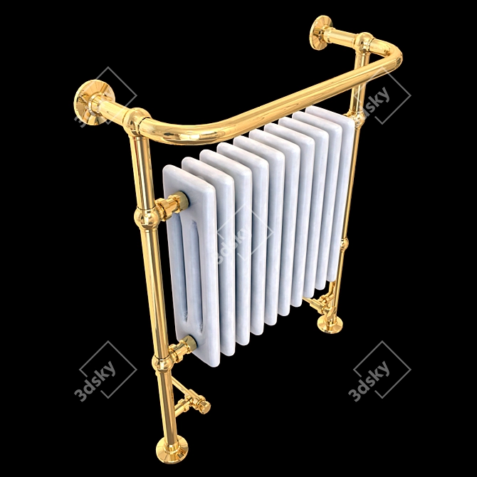 Space-Saving Radiator Drying Rack 3D model image 2