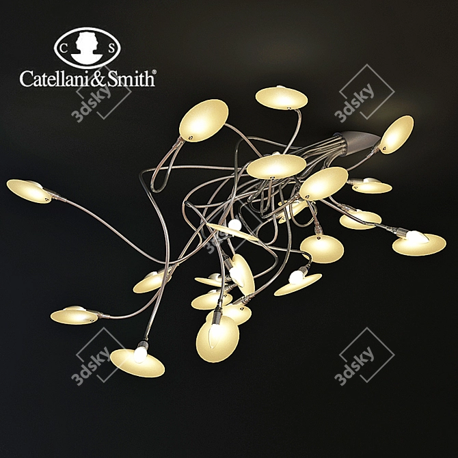 Cartaflex Ceiling Chandelier | Catellani & Smith 3D model image 1