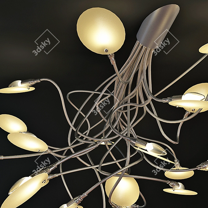 Cartaflex Ceiling Chandelier | Catellani & Smith 3D model image 2