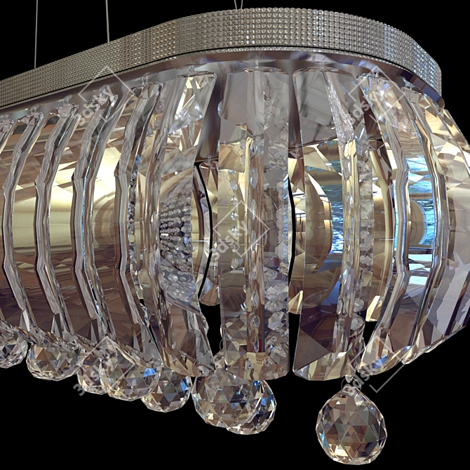 Title: Elegant Crystal Chandelier 3D model image 2