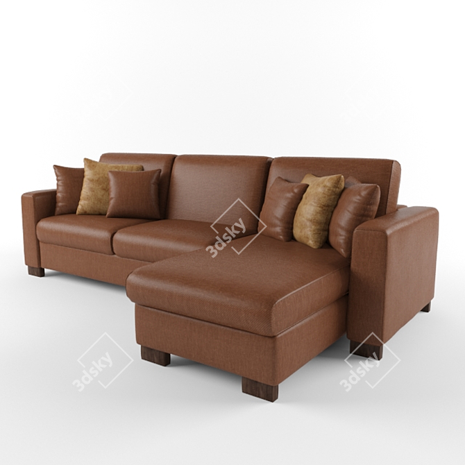 Elegant Palermo Sofa - Costa Bella 3D model image 2