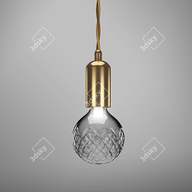 Crystal Bulb: Industrial Elegance Shines 3D model image 1