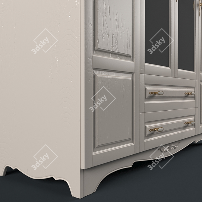 Provence Style Wardrobe: Elegant and Spacious 3D model image 2