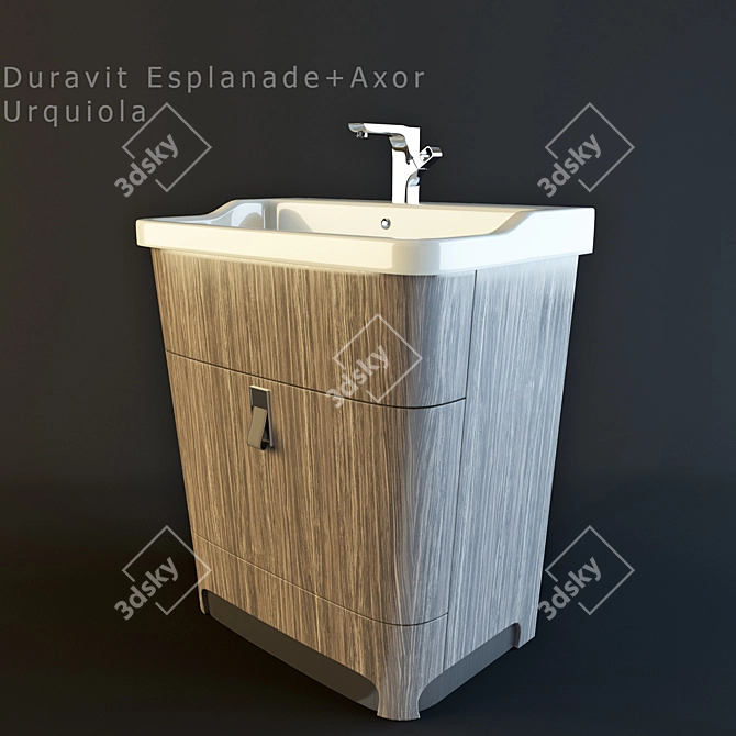 Duravit Esplanade + Axor Urquiola: Elegant Washbasin Set 3D model image 1