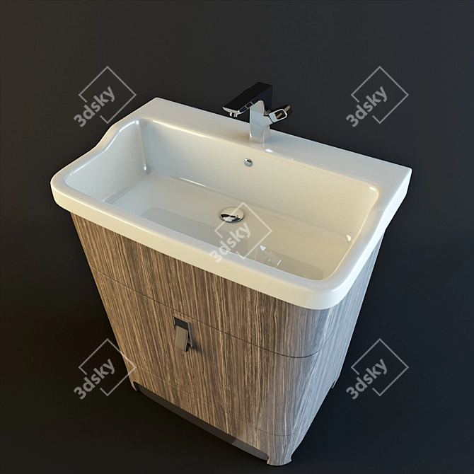 Duravit Esplanade + Axor Urquiola: Elegant Washbasin Set 3D model image 2