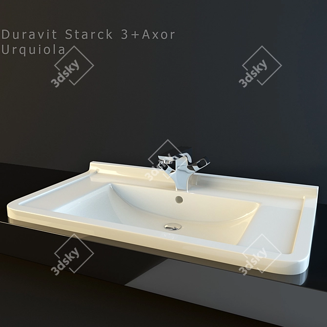 Duravit Starck 3 + Axor Urquiola: Combined Elegance 3D model image 1