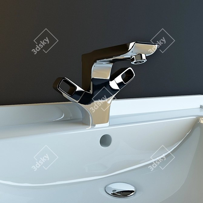 Duravit Starck 3 + Axor Urquiola: Combined Elegance 3D model image 2