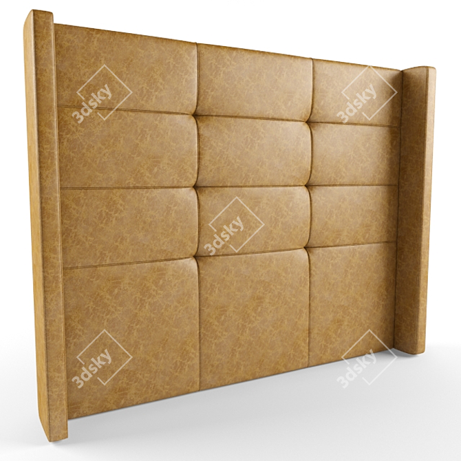 Title: Elegant Upholstered Headboard 3D model image 1