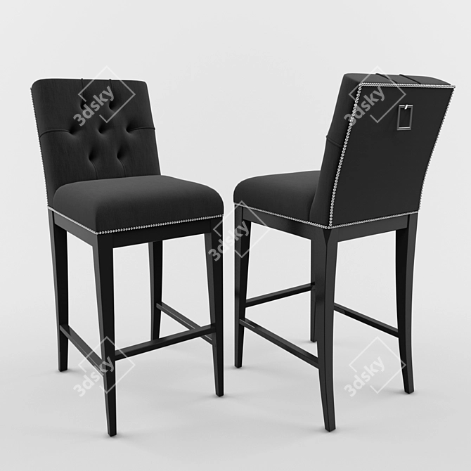 Sleek and Stylish Bar Chair 3D model image 1