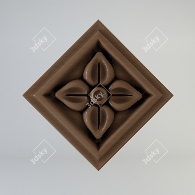 Botanical Charm: Organic Ornament 3D model image 1