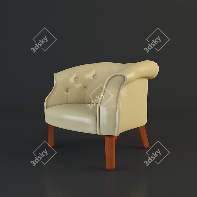 Elegant Comfort Chair 3D model image 2