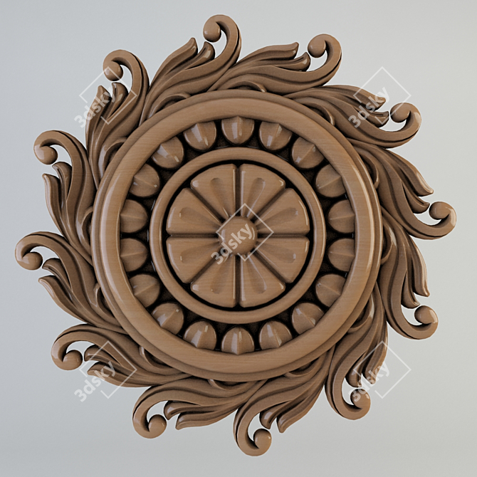Decorative Floral Socket 3D model image 1